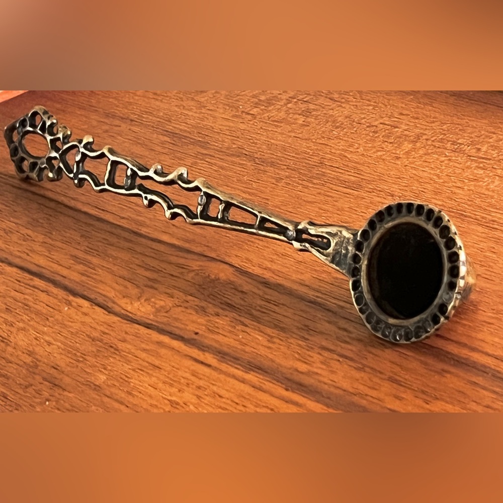 Vintage Ornate Solid Brass Filigree Candle Snuffer